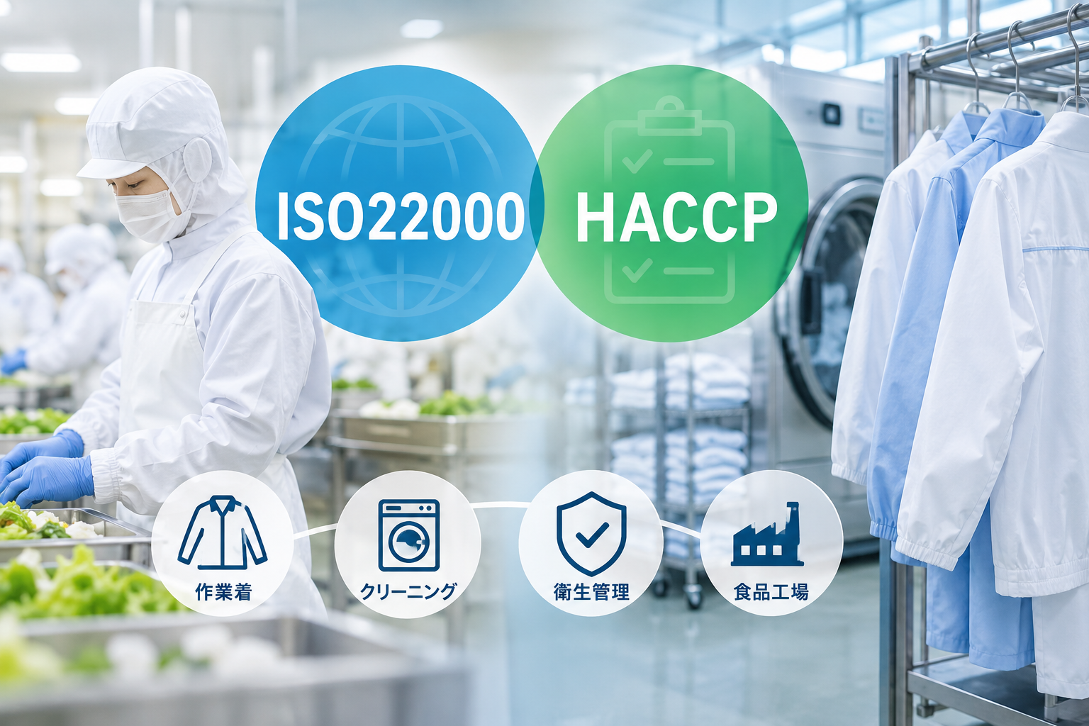 作業着クリーニングにも要求されるISO22000とHACCPの違いを解説